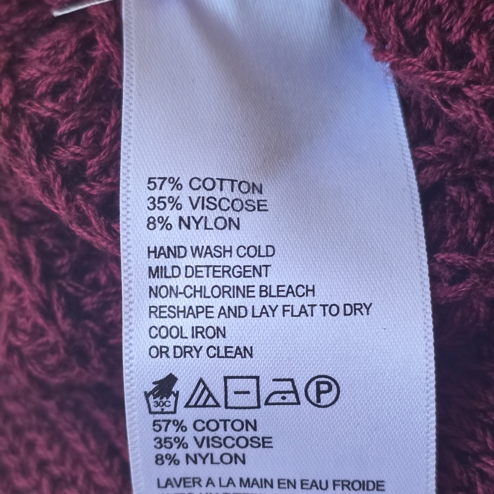 Tommy Bahama Deep Burgundy Knit Top sweater - Picture 4 of 5